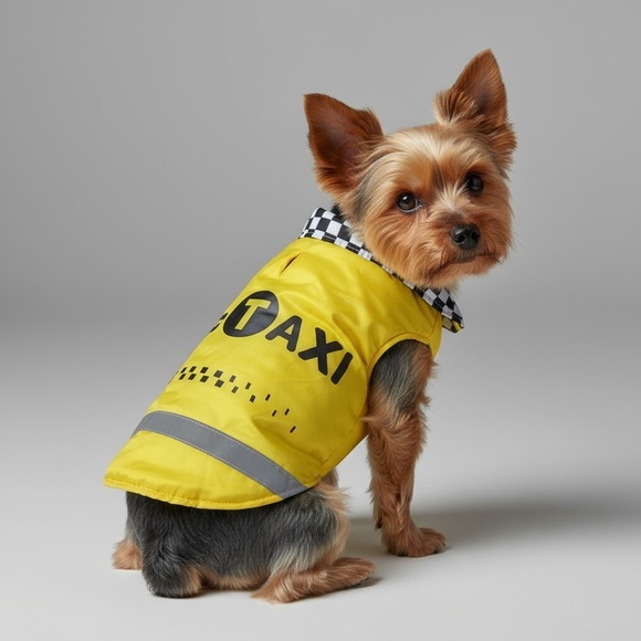 Fleece Lined Reflective Dog Puffer Coat Jacket - Picture 1 of 10